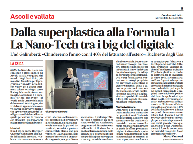 Nano-Tech corriere adriatico article